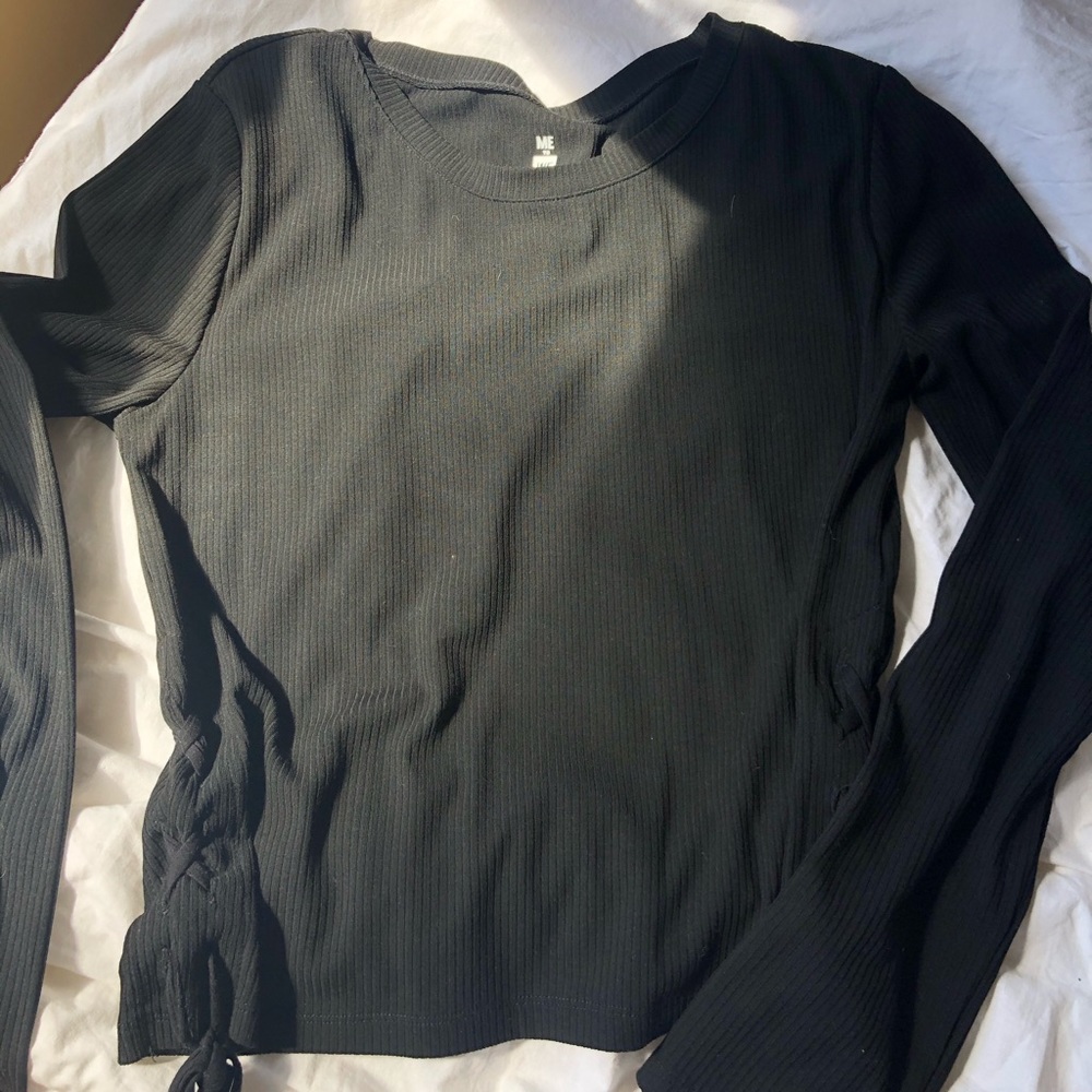 Black Long Sleeve with Tie Sides